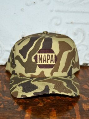 Vintage Napa Camo Snapback Hat NEW UnWorn